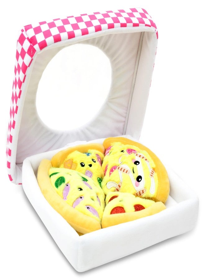 iscream Foodie Fun Plush Pizza Slices Play Set with Glitter and Embroidered Accents - Image 3